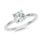 Wg Solitaire Hidden Halo Diamond Engagement Ring
